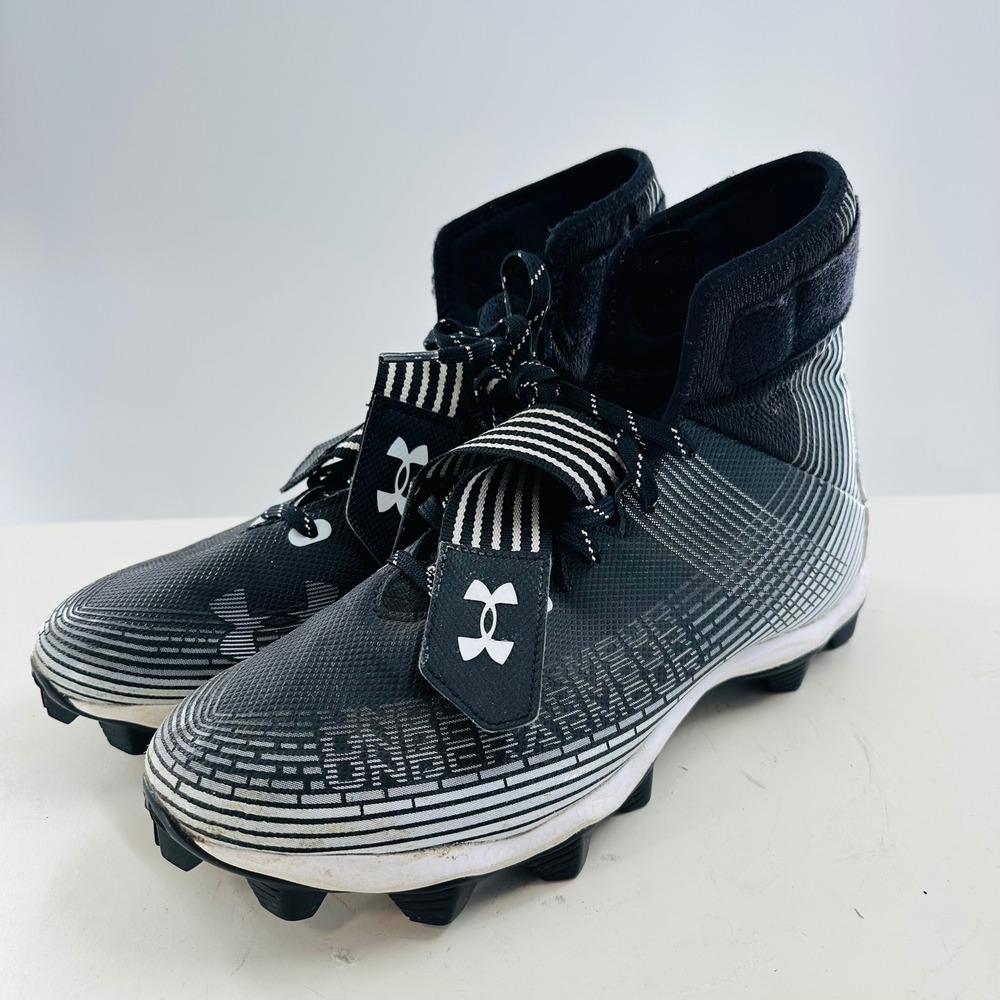 Under Armour UAF Football Cleats Black White Speed You Can't‎ Stop